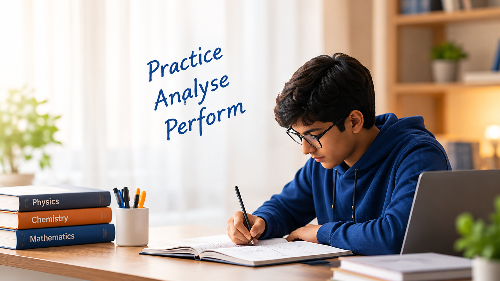 Student practising and preparing for JEE